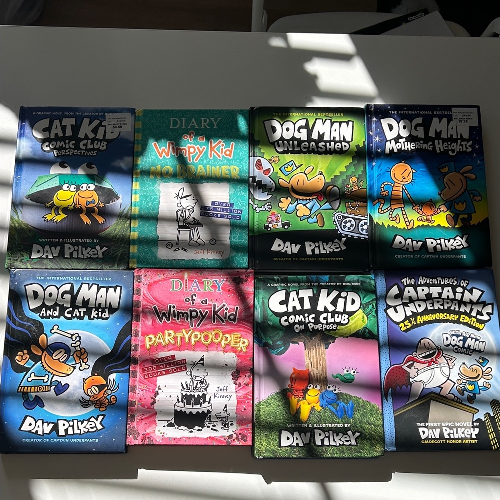 Dav Pilkey Collection — Colorful Kids Graphic Novels (Set of 8)